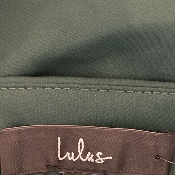 Lulus Reinette Green Midi Slip Dress L Christmas Holiday Party Event Wedding NWT - Picture 9 of 15